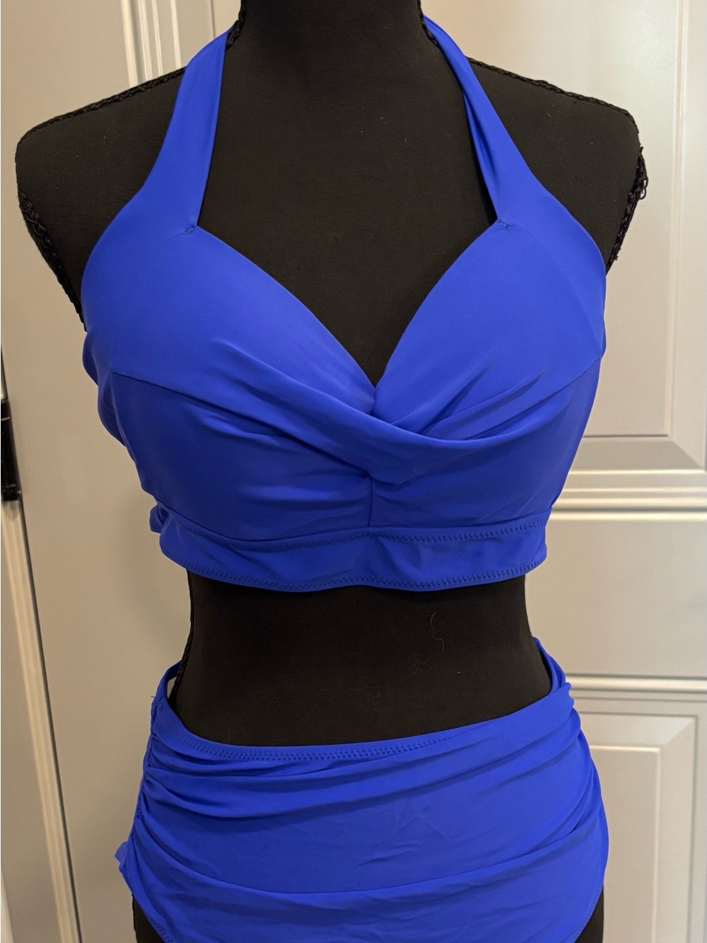 Royal Blue Halter Bikini Set